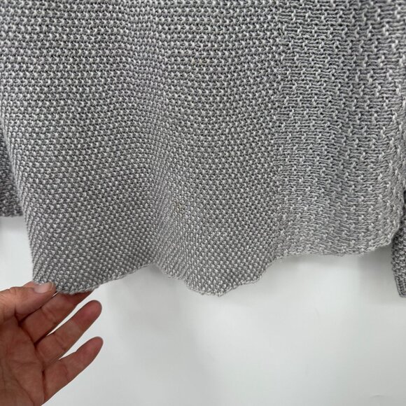 Eileen Fisher Linen sweater long sleeve crew neck rounded hemline woman’s size M - Picture 5 of 13